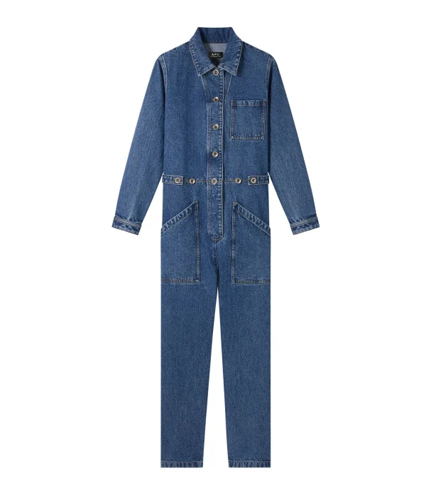 A.P.C. Combinaison Claire Denim Bleu Indigo Délavé 1