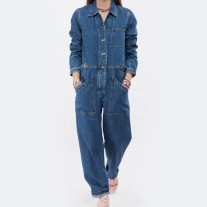 A.P.C. Combinaison Claire Denim Bleu Indigo Délavé 7