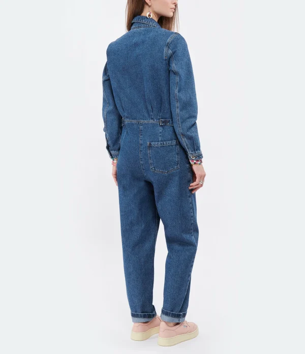 A.P.C. Combinaison Claire Denim Bleu Indigo Délavé 4