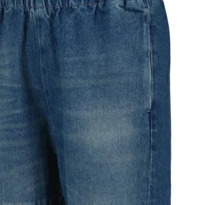 MM6 MAISON MARGIELA Jean Taille Haute Bleu Foncé Délavé 13