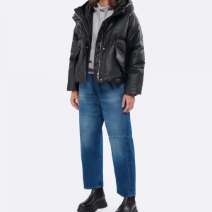 MM6 MAISON MARGIELA Jean Taille Haute Bleu Foncé Délavé 21