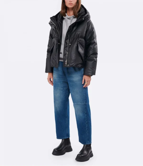 MM6 MAISON MARGIELA Jean Taille Haute Bleu Foncé Délavé 7