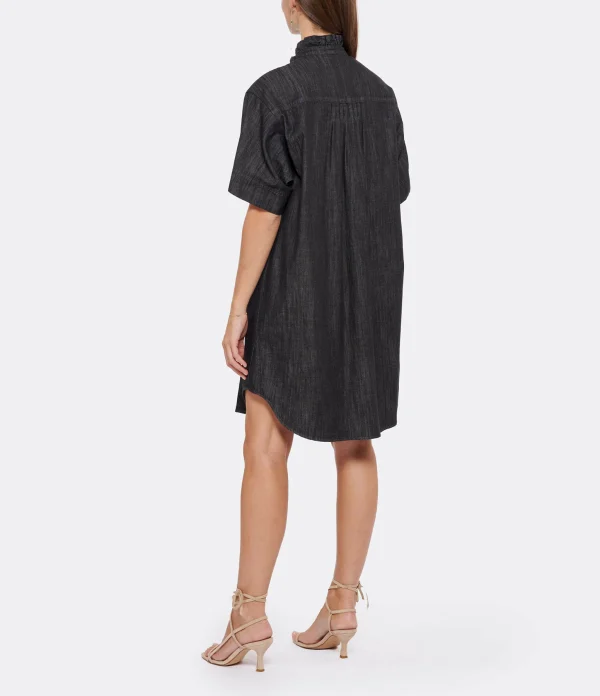 SEE BY CHLOE Robe Denim Coton Noir 5