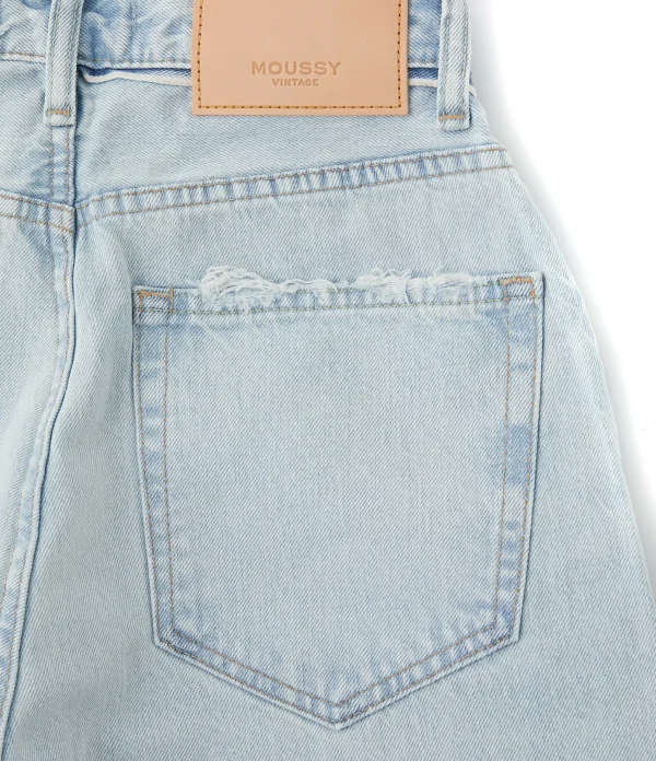 MOUSSY VINTAGE Jean Blue Villas Wide Denim Bleu Clair 4