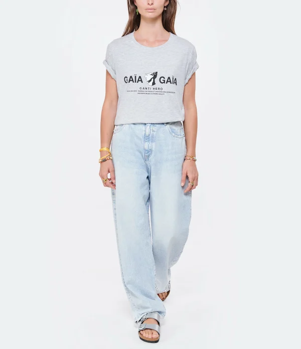 MOUSSY VINTAGE Jean Blue Villas Wide Denim Bleu Clair 6