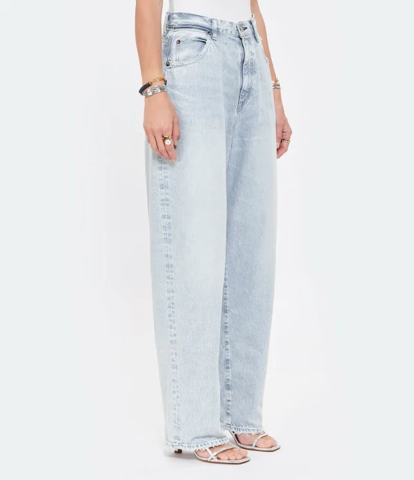 MOUSSY VINTAGE Jean Blue Villas Wide Denim Bleu Clair 7