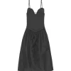 GANNI Robe Taffetas Noir 16