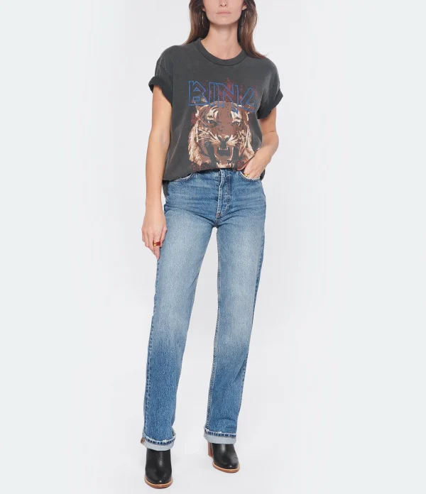 ANINE BING Jean Kat Coton Bleu 4