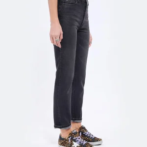 AMI PARIS Jean Droit Denim Noir Délavé 15