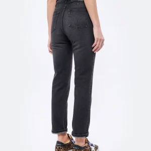 AMI PARIS Jean Droit Denim Noir Délavé 17