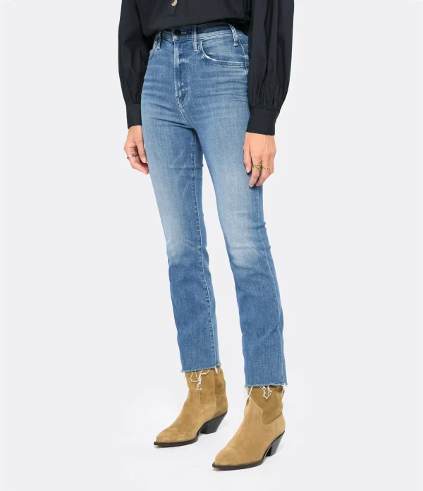 MOTHER Jean The Hustler Ankle Fray Denim Sorry I’m Staring 5